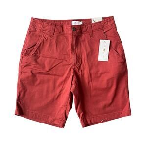 NEW NWT Men's True Craft Wipe Out Red 9" Flat Front Shorts 31W